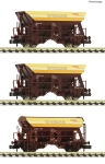 Fleischmann 6660057 - N - 3-tlg. Set Schotterwagen WIR BAUEN FÜR SIE, ÖBB, Ep. V-VI